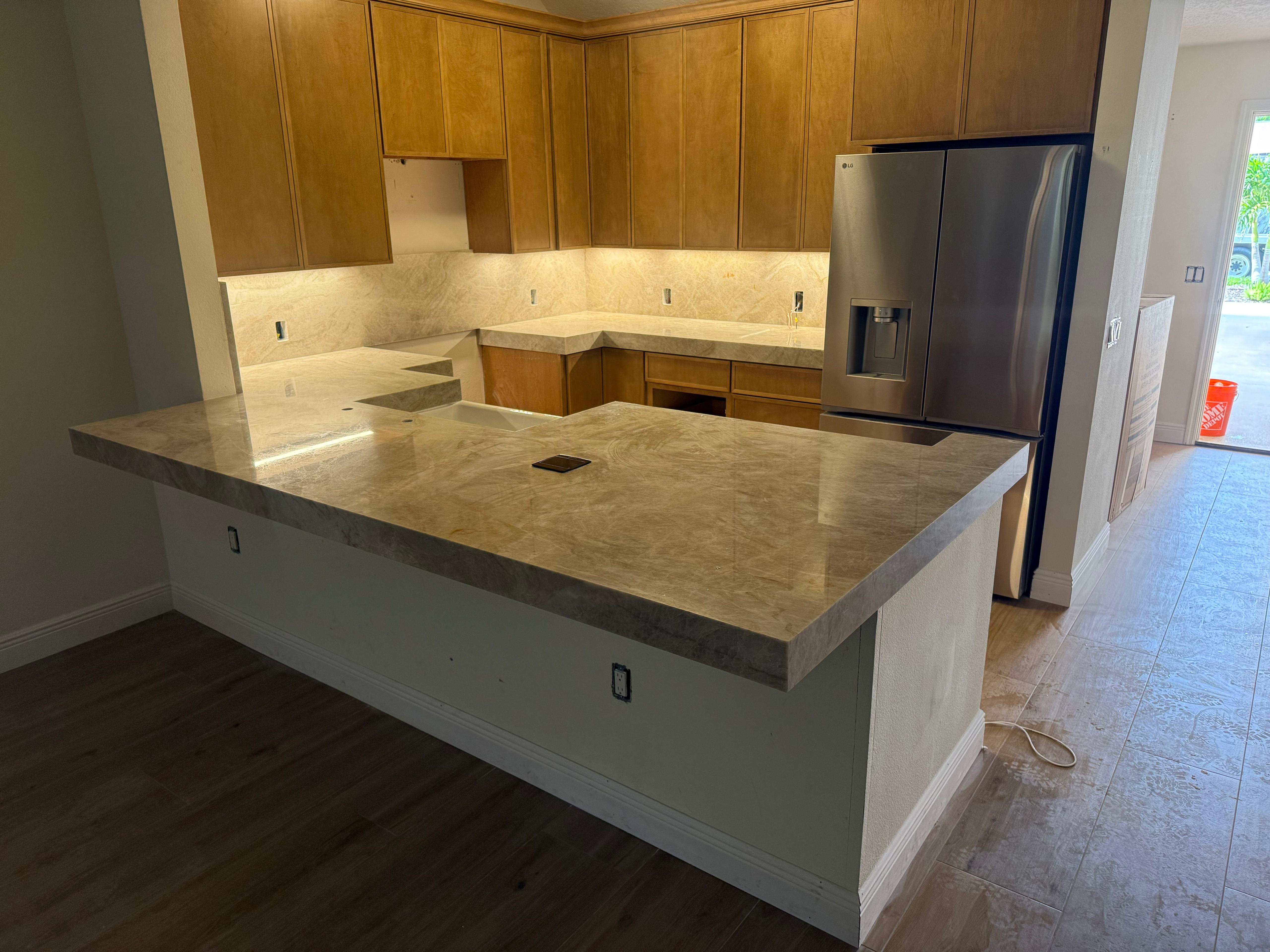 Quartzite countertop installation Sarasota Florida - Altar Stone