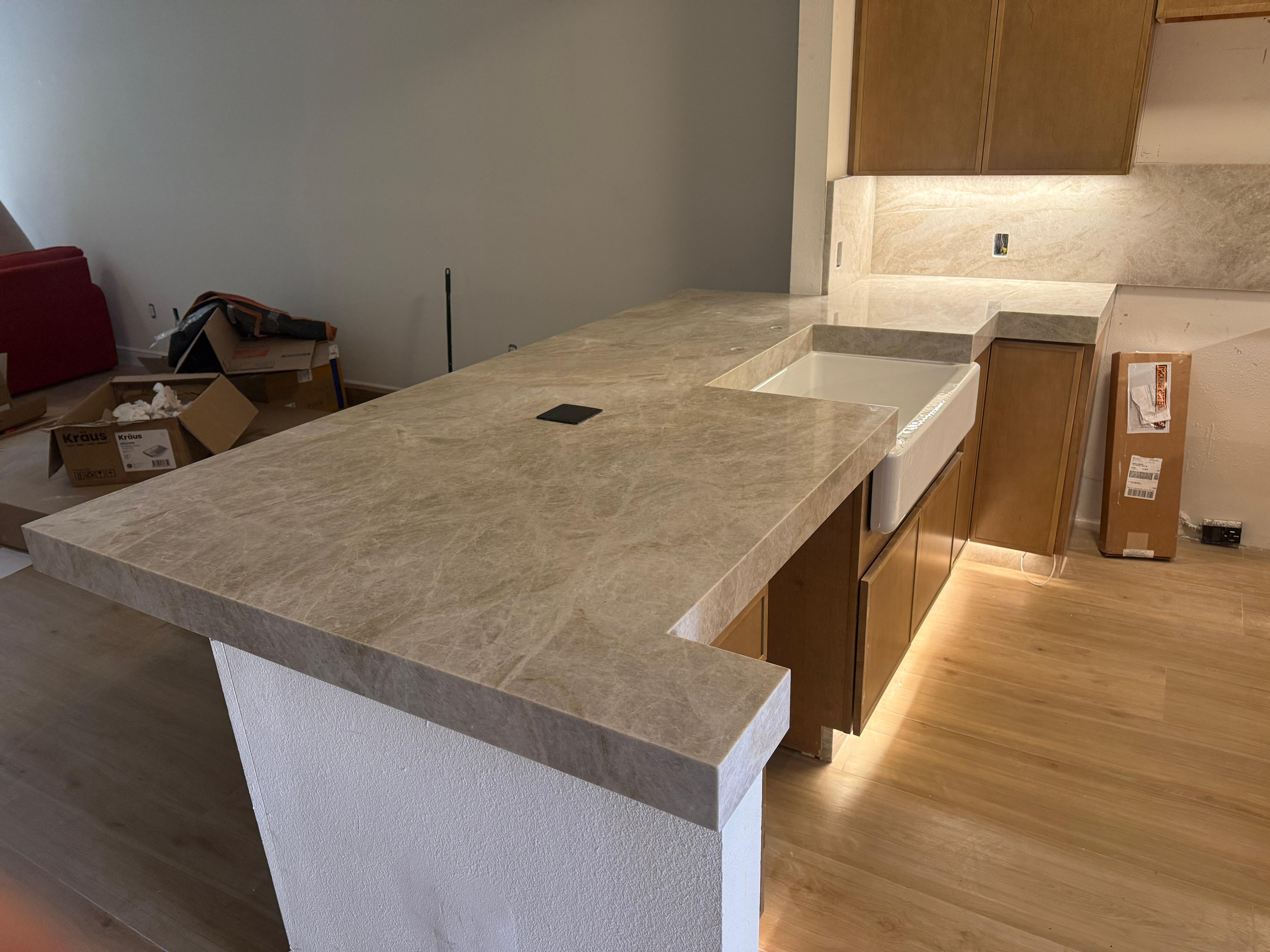 Quartzite countertop installation Sarasota Florida - Altar Stone