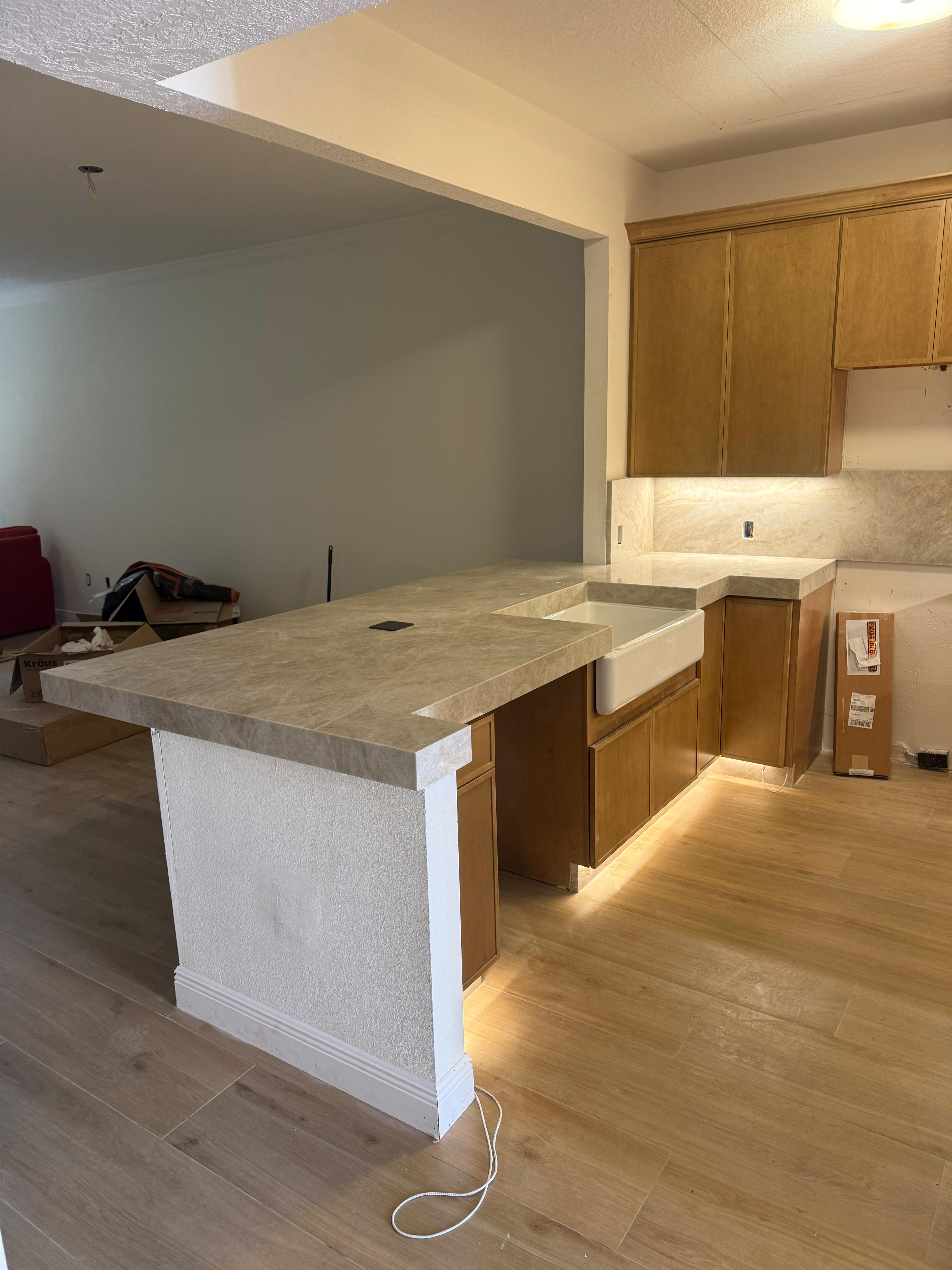 Quartzite countertop installation Sarasota Florida - Altar Stone